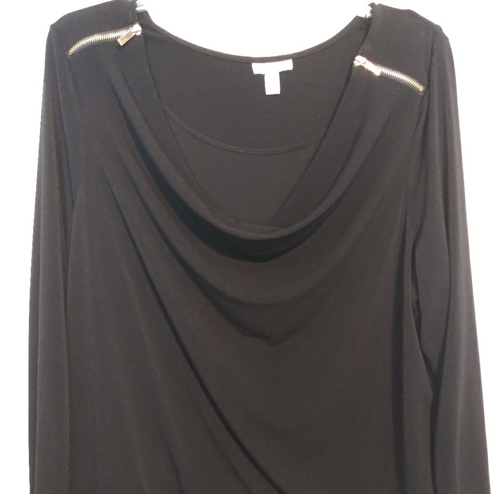 Charter Club plus size black top
